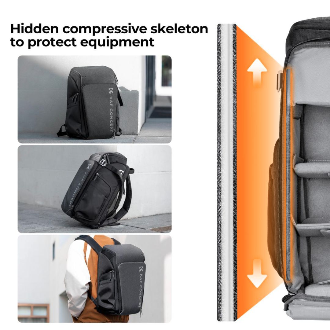 K&F Concept Alpha Camera Backpack 25L Rain cover Nature Wander 01 (Sivi) KF13.128V3 - 5